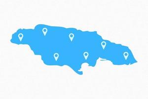 Jamaica Simple Map With Map Icons vector