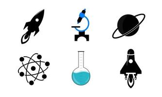 colección de iconos de ciencia moderna vector