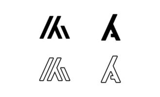 Initial KA logo template vector