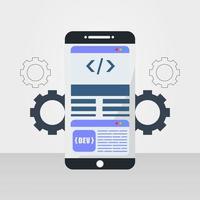 Mobile App Development Illustration vector