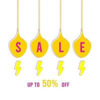 Sale Word Hanging for Promotion vector