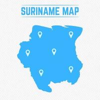 Suriname Simple Map With Map Icons vector