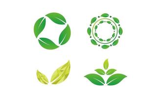 vector de diseño de logotipo de concepto de naturaleza de hoja