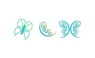 butterfly nature monoline vector logo template