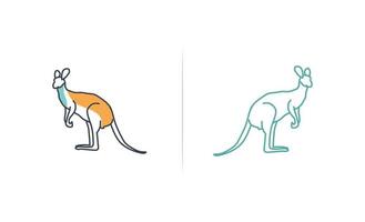 Kangaroo logo design template vector