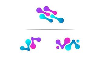 molecular logo design template vector illustration icon element-vector