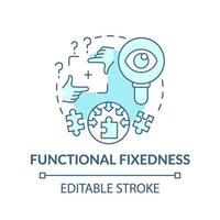 Functional fixedness blue concept icon vector