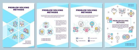 Problem solving method brochure template vector