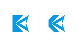 Initial k logo design template vector