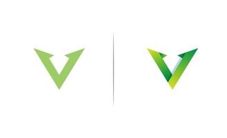 Initial V logo design template vector