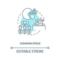 Common stock concept icon vector