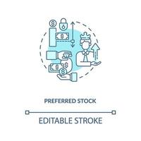 Preferred stock concept icon vector