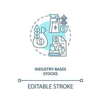 Industry-based stocks concept icon vector