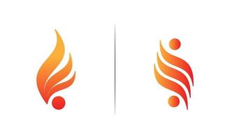 Fire flame logo design template vector