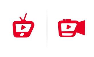 vector de plantilla de diseño de icono de logotipo de reproducción de video