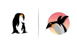 vector de diseño de icono de logotipo de pingüino