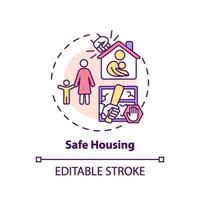 Safe housing concept icon vector