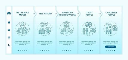 Inspiration speeches for audience onboarding vector template