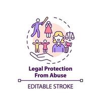 Legal protection from abuse concept icon vector