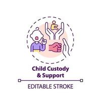 Child custody and support concept icon vector