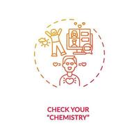 Check ypur chemistry concept icon. vector