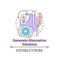 Generate alternative solutions concept icon vector
