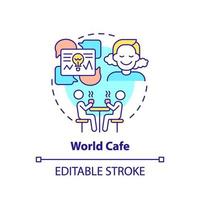 World cafe concept icon vector