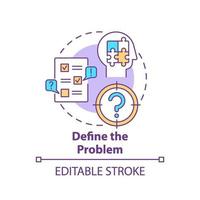 Define the problem concept icon vector