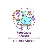 Root cause analysis concept icon vector