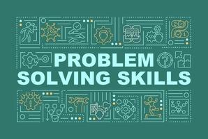 Problem solving skills boost word concepts banner vector