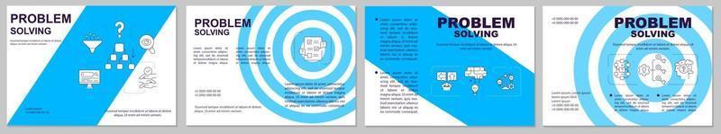 Problem solving brochure template vector