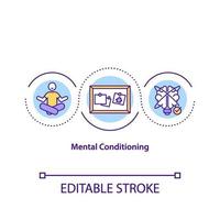 Mental conditioning concept icon vector