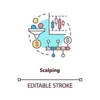 Scalping concept icon vector