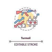 Turmoil concept icon vector