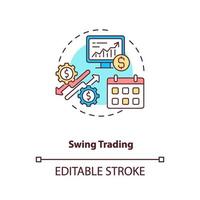 Swing trading concept icon vector