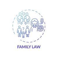 Family law concept icon vector