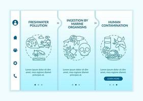 plantilla de vector de incorporación de efectos de microplásticos