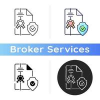 Intellectual property broker icon vector