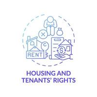 Housing and tenants rights concept icon vector