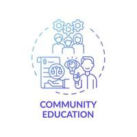Community education concept icon vector