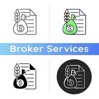 Commodity broker icon vector