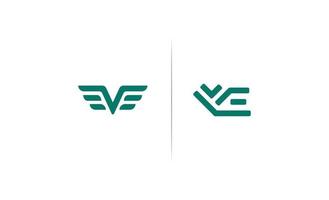 vector de plantilla de diseño de logotipo inicial ve o ev