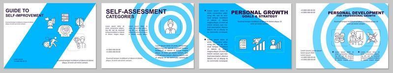 Guidance to self-improvement brochure template vector