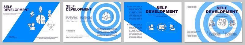 Self development brochure template vector