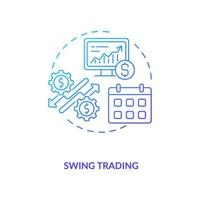 icono de concepto de swing trading vector