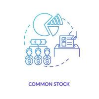 Common stock concept icon vector