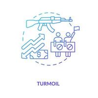 Turmoil concept icon vector