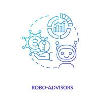 Robo-advisors concept icon vector