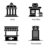 Real Estate and Building Icons vector