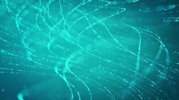wissenschaftlicher Hintergrund mit rotierenden Teilchenlinien, die herumschweben video
